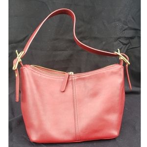 Red leather Coach purse